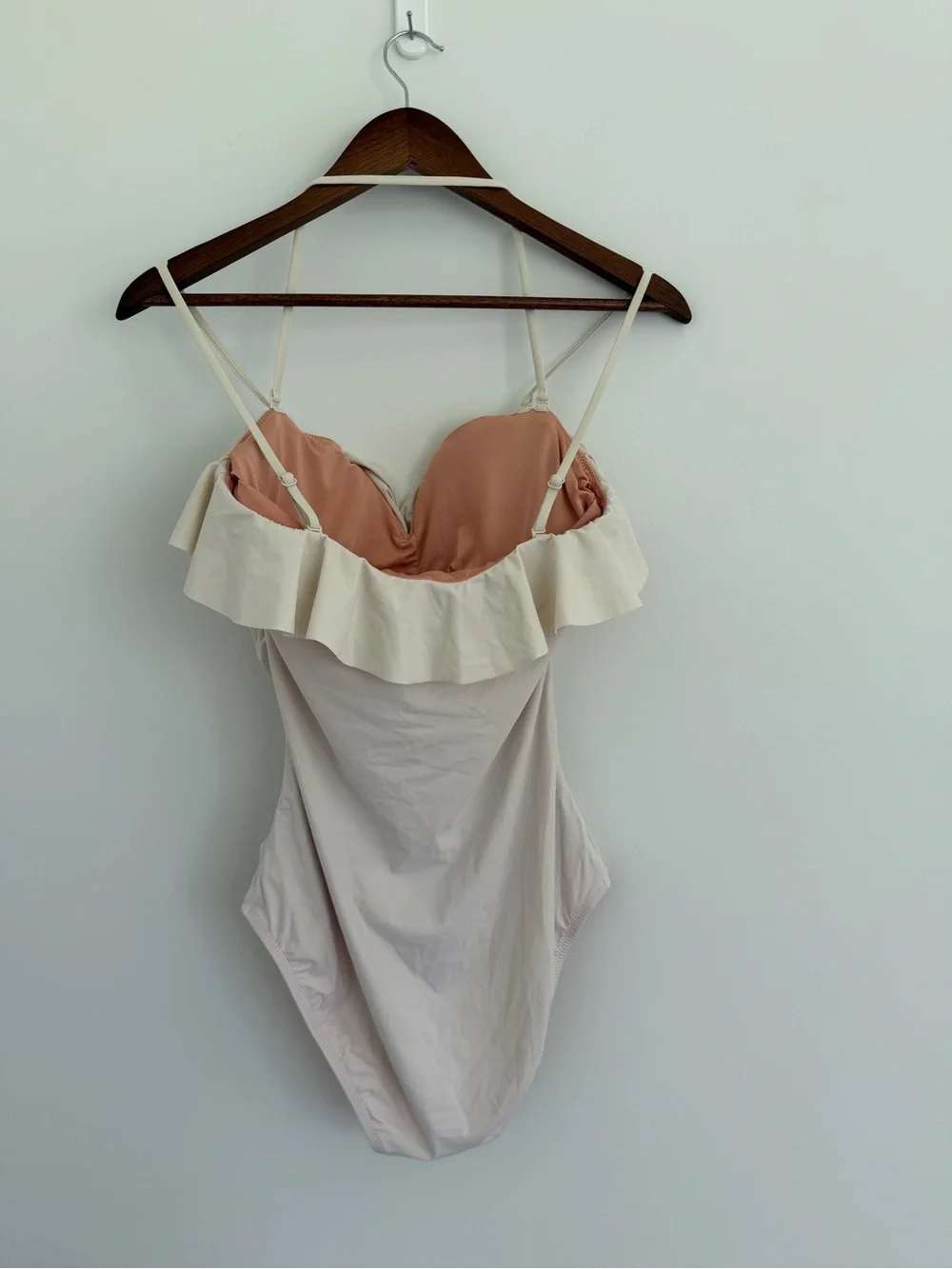J.Crew Ivory Ruched One-Piece Swimsuit | Size 10 | Excellent Used Condition